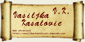 Vasiljka Kasalović vizit kartica